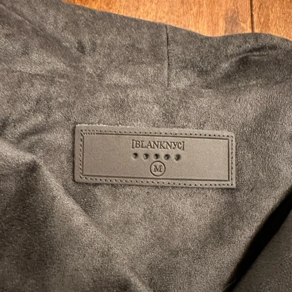 Blank NYC Faux Suede Gray Moto Jacket Sz Medium - Picture 8 of 14